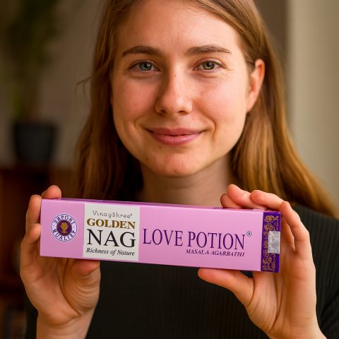 Betisoare Parfumate Golden Nag Love Potion – Aroma Atracției, Magiei si Conexiunii [2]