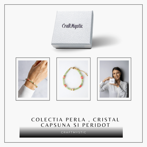 Prosperitate si Feminitate – Bratara cu Cristale de Peridot si Perla [7]