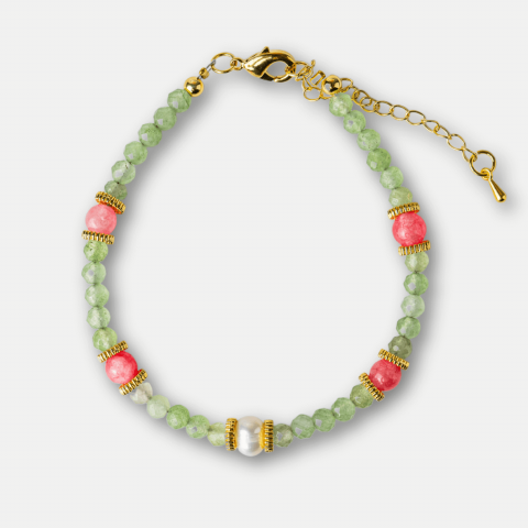 Prosperitate si Feminitate – Bratara cu Cristale de Peridot si Perla [8]