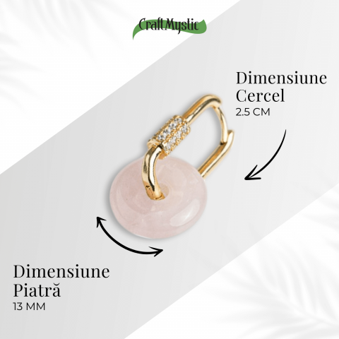 Feminitate si Echilibru – Cercei cu Cuart Roz si Model Pi [3]