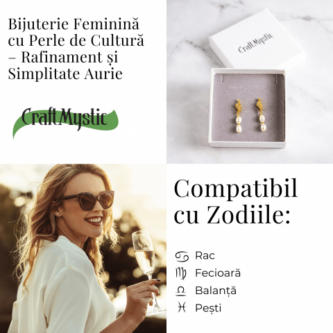 Bijuterie feminina, cercei cu perle de cultura – Rafinament si simplitate aurie [3]
