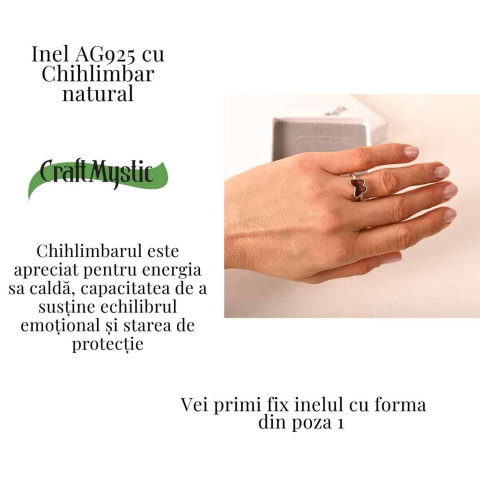 Un fluture din argint 925 si chihlimbar, simbol al transformarii blande si al luminii interioare [4]