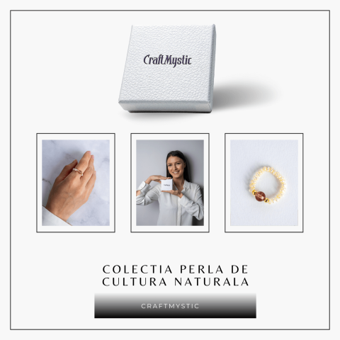 Inel cu sens – Cristal capsuna si perle pentru armonie emotionala [7]