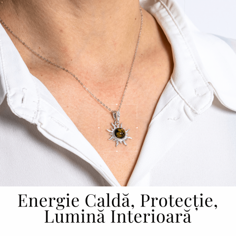 Puterea soarelui – Colier solar din argint 925 cu chihlimbar natural [1]