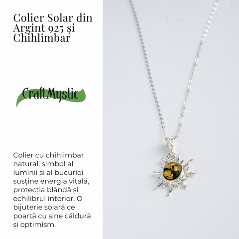 Puterea soarelui – Colier solar din argint 925 cu chihlimbar natural [4]
