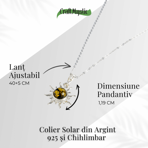 Puterea soarelui – Colier solar din argint 925 cu chihlimbar natural [2]