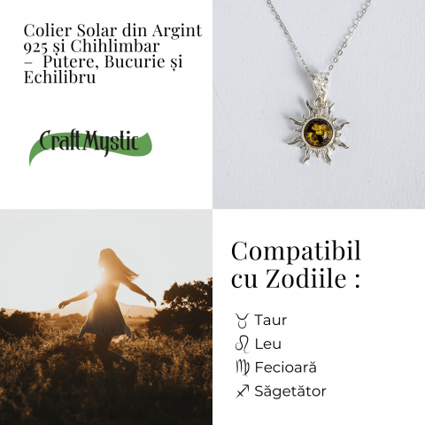 Puterea soarelui – Colier solar din argint 925 cu chihlimbar natural [3]