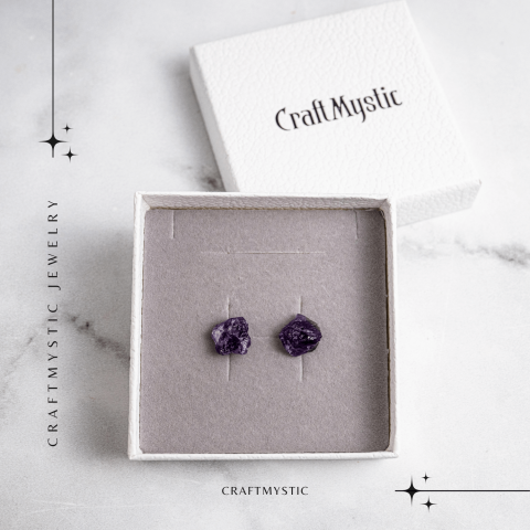 Bijuterie pentru Liniste Interioara – Cercei cu Cristal Ametist [7]