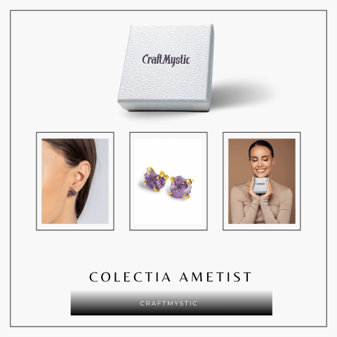 Puterea Linistii – Cercei cu Ametist si Inchidere cu Tija [7]