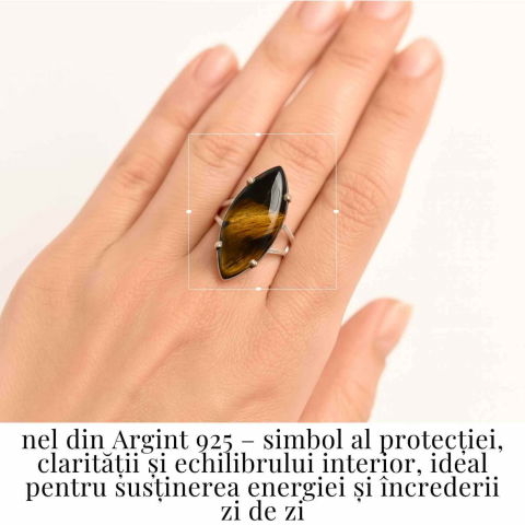 Inel Argint 925 cu Ochi de Tigru – Protectie si Claritate Mentala Zilnica [1]