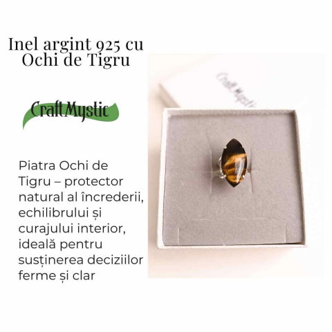 Inel Argint 925 cu Ochi de Tigru – Protectie si Claritate Mentala Zilnica [2]