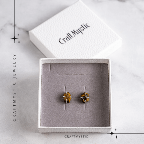 Cercei argintii cu Ochi de Tigru brut – Protectie, curaj si claritate mentala [6]