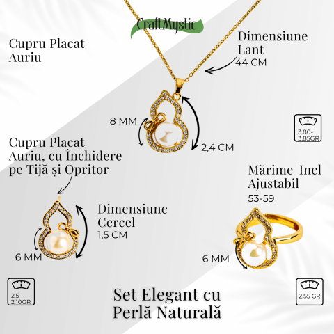 Set elegant cu perla naturala – Stralucire si feminitate intr-un singur gest [2]