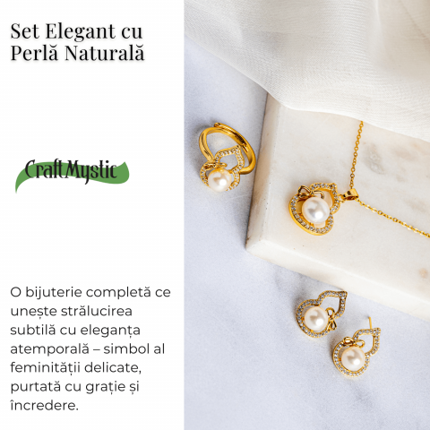 Set elegant cu perla naturala – Stralucire si feminitate intr-un singur gest [4]