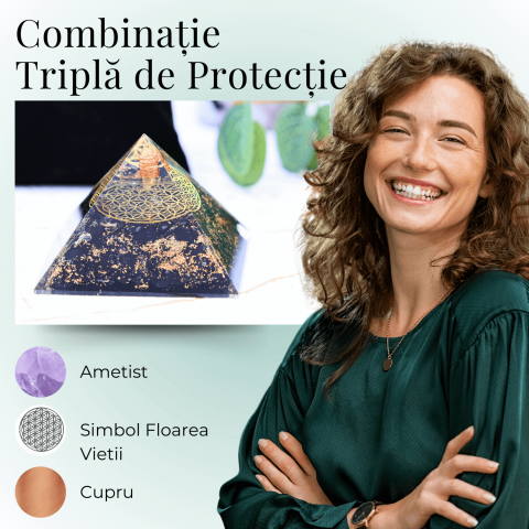 Piramidă Orgonica cu Turmalină Neagră - Protecție și Energie Pozitivă [4]