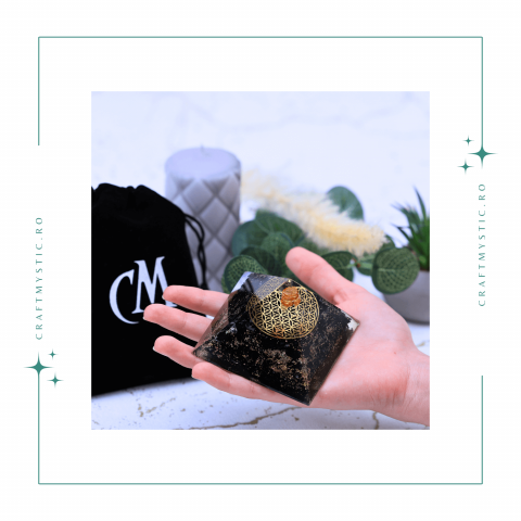 Piramidă Orgonica cu Turmalină Neagră - Protecție și Energie Pozitivă [2]