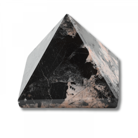 Piramida Sculptata Manual 60mm din Piatra de Turmalina Neagra cu Rutil Naturala [7]