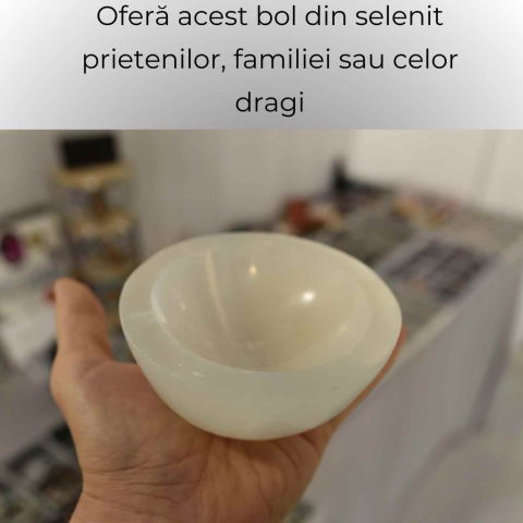 Bol de Selenit pentru Echilibru Energetic – Curatare, Calm si Armonie [1]