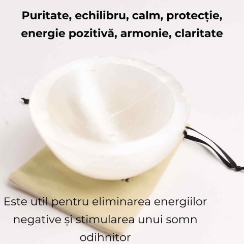 Bol de Selenit pentru Echilibru Energetic – Curatare, Calm si Armonie [5]
