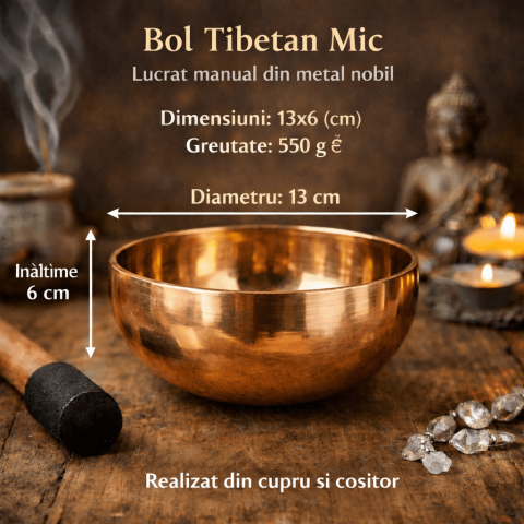 Bol Tibetan Mic din Cupru si Cositor – Instrument de Armonizare, Calm si Echilibru Interior [3]