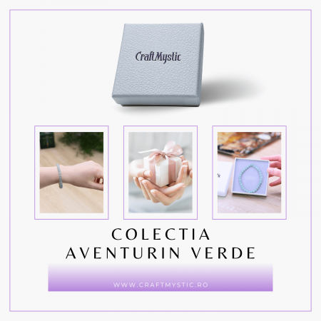 Bratara Elastica cu Margele 6mm din Aventurin Verde Semipretios Natural [6]