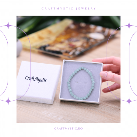 Bratara Elastica cu Margele 6mm din Aventurin Verde Semipretios Natural [5]
