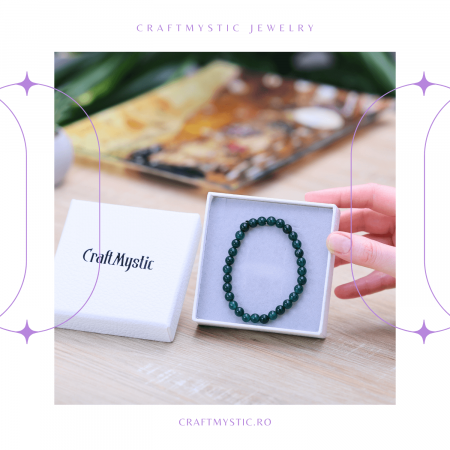 Bratara Elastica cu Margele 6mm din Jad Verde Semipretios Natural [1]