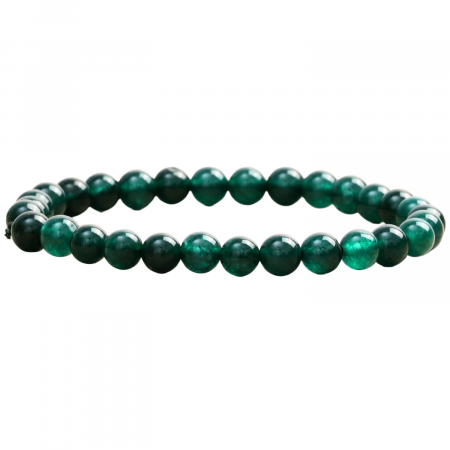 Prosperitate si Abundenta - Bratara Elastica cu Margele 6mm din Jad Verde Semipretios Natural