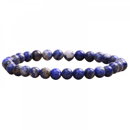Anti deochi - Bratara Elastica cu Margele Naturale de 6mm din Lapis Lazuli