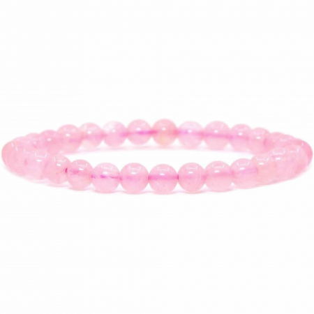 Dragoste si relatii - Bratara Elastica cu Margele 6mm din Cuart Roz Semipretios