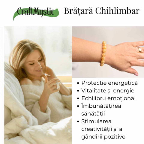 Bratara 10mm Chihlimbar Galben – Energie pozitiva si protectie naturala [2]