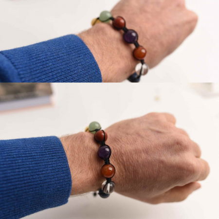 Bratara a 7 Chakre cu Margele de 12 mm din Pietre Semipretioase Naturale - Echilibru si Vindecare [2]