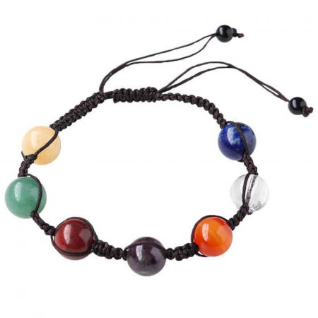 Alte cristale - Bratara a 7 Chakre cu Margele de 12 mm din Pietre Semipretioase Naturale - Echilibru si Vindecare
