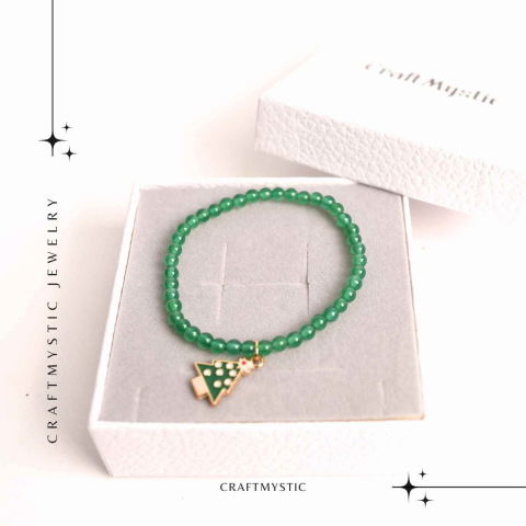 Bratara Agat Verde Pandantiv Bradut – Echilibru si Frumusete Naturala [5]