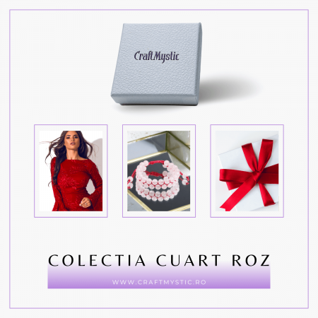 Bratara Dubla Reglabila din Cuart Roz Natural – Armonie si Dragoste [7]