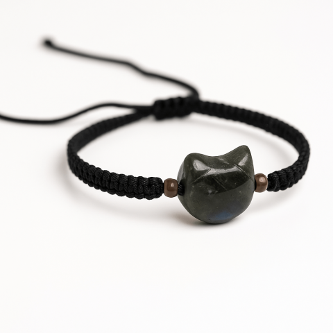 Rac - Bratara ajustabila Labradorit pisicuta - protectie si intuitie