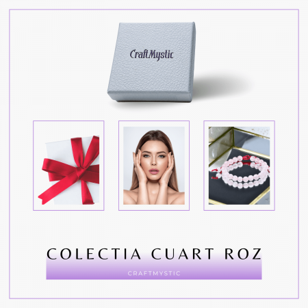 Bratara Simpla Reglabila din Cuart Roz Natural – Armonie Pura [5]