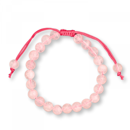 Dragoste si relatii - Bratara Simpla Reglabila din Cuart Roz Natural – Armonie Pura