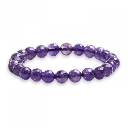 Bratara Eleganta Elastica cu Margele de 8mm Ametist Fatetat - Un Punct de Echilibru in Viata Ta [6]