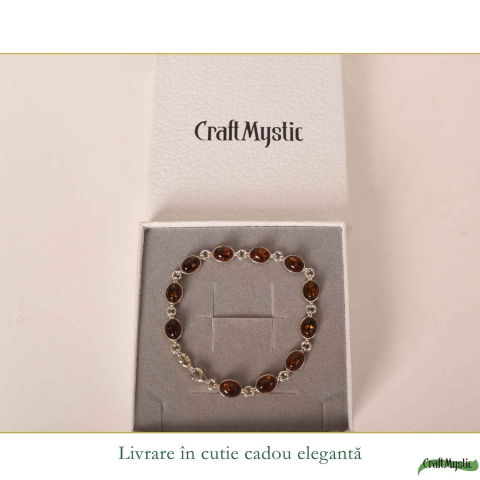 Bratara Argint 925 cu Chihlimbar Natural Oval – Eleganta si Caldura Solara [5]