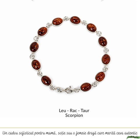 Bratara Argint 925 cu Chihlimbar Natural Oval – Eleganta si Caldura Solara [4]