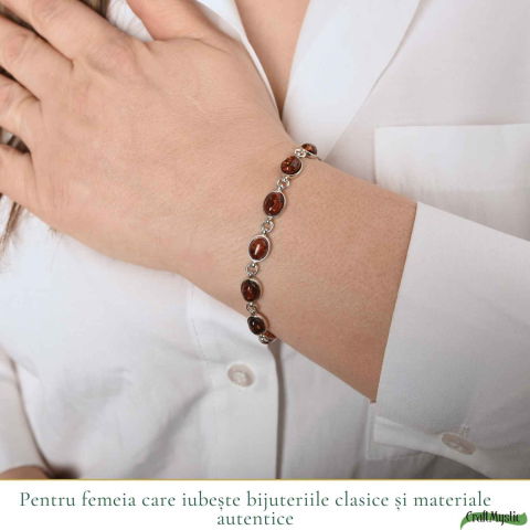 Bratara Argint 925 cu Chihlimbar Natural Oval – Eleganta si Caldura Solara [1]