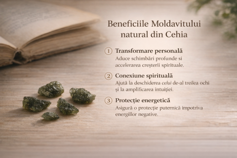 Moldavit natural brut din Cehia 0.3-0.4 grame - Piatra transformarii si protectiei spirituale [3]