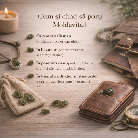 Moldavit natural brut din Cehia 0.3-0.4 grame - Piatra transformarii si protectiei spirituale [5]