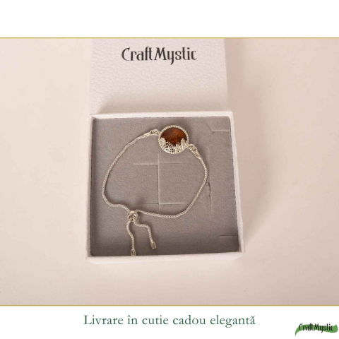 Bratara Argint 925 Rotunda cu Chihlimbar Natural – Energie Solara si Feminitate [5]