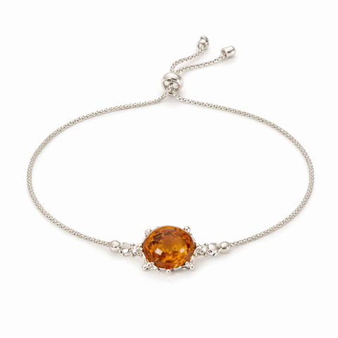 Cristale pe beneficii - Bratara Argint 925 Testoasa cu Chihlimbar Natural – Protectie si Echilibru