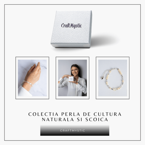 Feminina, fina si cu noroc – Bratara cu perle si pisicuta din scoica [7]