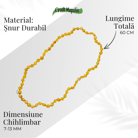 Colier Chihlimbar Galben Natural – Lumina Solara, Armonie si Eleganta Organica [4]