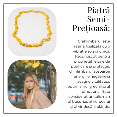 Colier Chihlimbar Galben Natural – Lumina Solara, Armonie si Eleganta Organica [5]