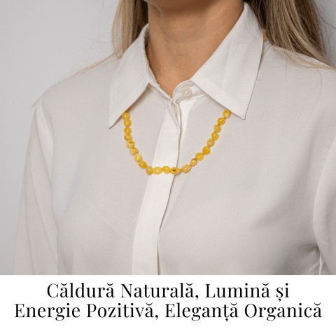 Colier Chihlimbar Galben Natural – Lumina Solara, Armonie si Eleganta Organica [1]